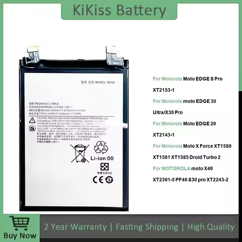 NF45 MB40 MT45 FB55 NP44 Battery For Motorola Edge 30 Ultra/X30 Pro/Edge 20/Edge S Pro /Moto S30 Pro