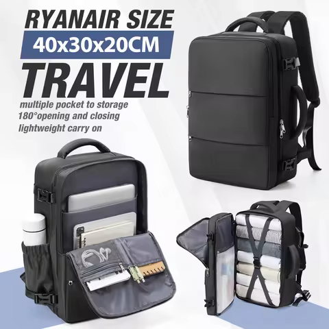 Ryanair 40x30x20 Luggage Cabin Bag, 40x30x20 Bag Men Women 15.6inch Laptop Bag Business Travel Backp