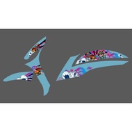 Yamaha Fino Transparent Striping Sticker Copy Arai Panda Design