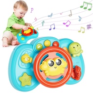 Steering Wheel Toys for Toddlers 1-3, Musical Toys Car Driving Simulated Toy Pretend Play Driving To