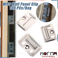 100Pcs/Set Fluted Metal Clip WPC Wall Clip PVC Wall Panel Clip Galvanized Cladding Clip