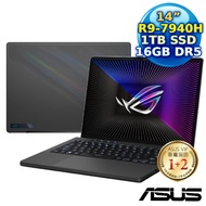 【電競好禮送】ASUS ROG Zephyrus G14 GA402XV-0026E7940HS-NBL 14吋電競筆電 西風之神 日蝕灰 有燈版(R9-7940HS/16G/1TB PCIe/RTX 4060/14/W11)