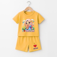 Muslim Bear Short Sleeve Jumbo Girl's Outfit G-943