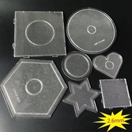 2.6mm拼豆模板透明拼豆底板diy手工益智拼图拼豆板耐高温ck4yyy 2.6mm bead puzzle template transparent bead base plate DIY hand