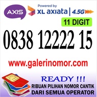 Nomor Cantik Axis 11 Digit Axiata Prabayar Support 4.5G Jaringan XL Nomer Kartu Perdana 0838 12222 15
