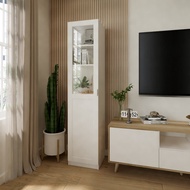 Koncept Furniture ตู้สูงบานเปิดซ้าย KC-PLAY รุ่น JOBIO ขนาด 40 cm. สีขาว (40x37x180 ซม.)