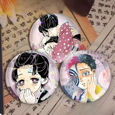 New Demon Slayer: Kimetsu No Yaiba Badge Akaza Koyuki Anime Peripheral Cute Creativity Exquisit Broo