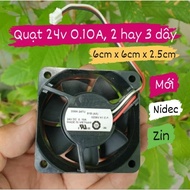 24v 0.10A fan, 6cm x 6cm x 2.5cm fan, 6 inch fan, nidec fan