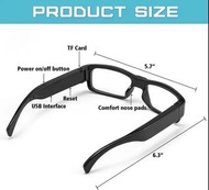 ⚠️ 2024 直接錄影神器眼鏡 鏡頭看不到 可換鏡片 片段插電腦 一按即錄最高支援64gb