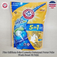 Arm & Hammer® Plus OxiClean 5-in-1 Laundry Detergent Power Paks Fresh Scent 42 Paks เจลบอลซักผ้า ขจั