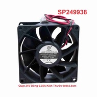 24V Fan 0.35A Current Dimensions 9x9x3.8cm