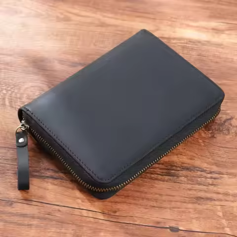 Leather A6 Notebook Cover Soft Multifunctional 5-Slot Pen Bag Creative Durable Diary Stationery for 