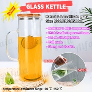 Heat Resistant Kettle Jug Glass Water Jar Hot and Cold Juice Coffee Tea 1500ml