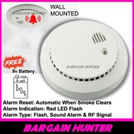 Wall-mounted Smoke Alarm Fire Alarm Smoke Detector Sensor Battery Operated Smoke Detector