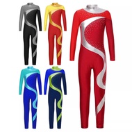 Girls Skating Jumpsuit - Gymnastics Tights for Dance and Gym