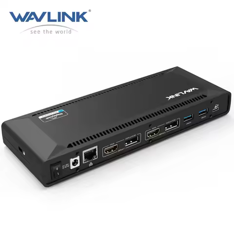 Wavlink Universal Docking Station With Power Delivery Displaylink Dual 4K Single 5K Two USB-C Ports 