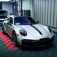 สติกเกอร์ตกแต่งรถยนต์ Porsche แท้ Turbo S 718 992 Carrera ขอบกระโปรงด้านข้าง อุปกรณ์ตกแต่งภายในรถยนต