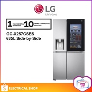 LG Side-by-Side with InstaView & Doorn-Door Inverter Fridge Refrigerator (635L) GCX257CSES