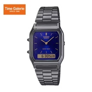 Casio Vintage AQ-230GG-2A Dark Grey Stainless Steel Band Men Watch / Women Watch