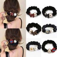 Korean Korean Puppy Imitation Pearl Hair Tie Cute Bow Woman Hair Tie