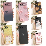 For Google Pixel 8a 5G 6.1" Case Cute Cartoon Animals Black Cover For Google Pixel 8A GKV4X G6GPR G8