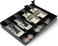 Cash Register Drawer Insert Tray 4 Bill 3 Coin, 12.6 x 9.6 x 1.4inch Money Tray Cash Register Drawer