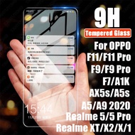 Transparent Tempered Glass Screen Protector OPPO F9 F11 Pro F7 A3s A5s A5 A9 2020 A31 A83 R11s Plus R17 Reno 3 2