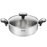 Tefal Emotion INOX Stainless Steel IH Induction Saute Pan (24cm) Dishwasher Oven Safe No PFOA Silver