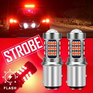 2pcs CANbus LED 1156 P21/5W BAY15D Car Stop Brake Light Bulb Error Free No Hyper Flash Red