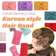Ikat Rambut Bayi Ikatan Simpul Budak Tengkolok Bayi Headdress Ribbon Hairband Newborn Baby Girl Hair