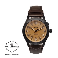 Fossil Men's The Archival Series Starmaster Three-Hand Brown Leather Strap Watch LE1084