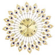Unique Unique Modern Bedroom Creative Clock Peacock Decoration Living Room Mute Wall Clock Simple Ho