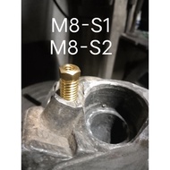 bush m8 skru dalam 12/screw thread brass copper bush/thread benang tembaga/bush tembaga/copper threa