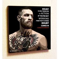 Popular Conor McGregor UFC MMA Ireland Motivational Quotes Wall Decals Pop Art Gifts Portrait Framed