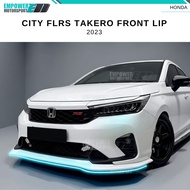 HONDA CITY 2023 FLRS TAKERO FRONT LIP - PREMIUM PU MATERIAL HIGH QUALITY (ONLY FOR RS BUMPER)