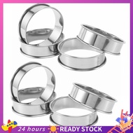 【HOT SALE】 Double Rolled Tart Rings, English Muffin Rings Professional Crumpet Rings Set of 8