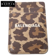 Balenciaga CASH 豹紋磁扣卡包/手機包 [二手]