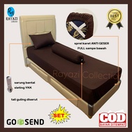 SPREI KARET ANTI LEPAS (SET) Uk. 180x200x25-30cm (SPRINGBED) POLOS