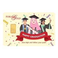 Public Gold Bullion Bar PG 0.5g (Au 999.9) - Happy Graduation