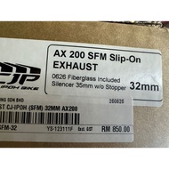 CJ IPOH EXHAUST TRU PRESSURE SLIP ON SFM 32MM QJ MOTOR AX200/S