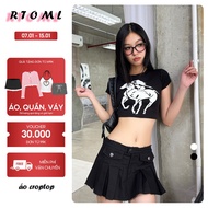 ZEN super body-hugging printed babytee crop top t-shirt - y2k Local Brand t-shirt - RTOML
