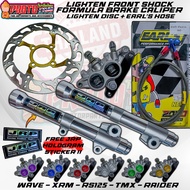 Lighten Front Shock Jrp Sticker Holo + Formula 8.1 + Disc Gold + Earls Hose Wave Xrm RS125 Raider