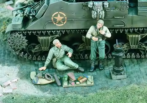 B117# 1/35 Resin Model Figures GK, Unpainted Unassambled. WW2 U.S. ARMY Soldier