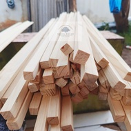 Dutch teak wood wall decor stick 1.5x1.5x120 cm