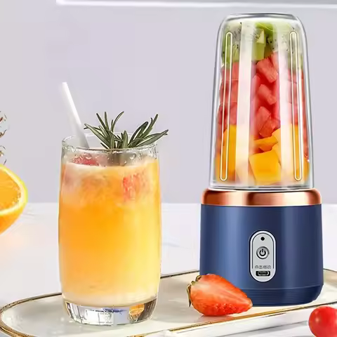 Portable Electric Juicer Mini Home Mixer Multifunctional Fruit and Vegetable Crushing Mixer USB Char