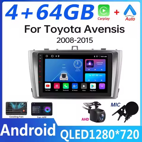 2 din Android 4G NET Car Radio Multimedia Video Player For Toyota Avensis 2008-2015 2DIN Carplay Aut