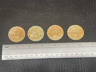 中古毛澤東，周恩來，劉少奇，朱德 24K包金紀念幣