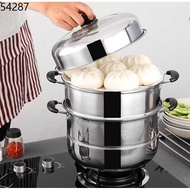steamer 3 layer stainless ♡COD Steamer 3-2 Layer Siomai Steamer Stainless Steel Cooking Pot Kitchenw