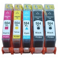 564 XL 564XL 564-XL Compatible 5 Multi Pack Ink Cartridge H P (B/BK/C/M/Y) - Compatible Ink