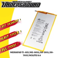 HUAWEI BATERI BATTERY MEDIAPAD T1-821/M2-801L/S8-201L/S8- 701U/M3LITE 8.4 4650mAH (HB3080G1EBW) READ